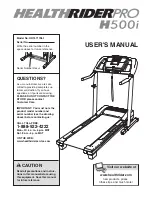 Healthrider H500i User Manual preview