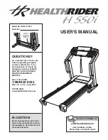 Healthrider H550i Treadmill User Manual preview