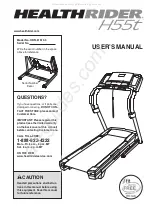 Healthrider H55t Treadmill User Manual preview