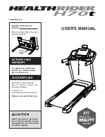 Preview for 1 page of Healthrider H70t User Manual