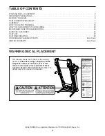 Preview for 2 page of Healthrider H70t User Manual