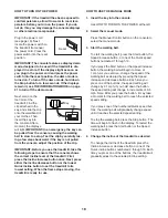 Preview for 18 page of Healthrider H70t User Manual