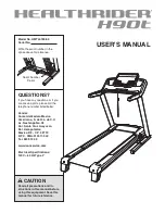 Preview for 1 page of Healthrider H90t User Manual