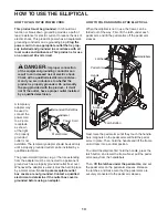 Предварительный просмотр 13 страницы Healthrider H92 E Elliptical Manual