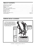 Preview for 2 page of Healthrider H95t Treadmill User Manual