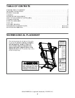 Предварительный просмотр 2 страницы Healthrider H97t Treadmill User Manual