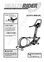 Healthrider Health Rider E730 User Manual preview