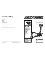 Healthrider HEEL89073 User Manual preview