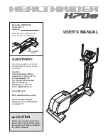 Preview for 1 page of Healthrider HMEL50708 User Manual