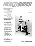 Healthrider HRCR91080 User Manual preview