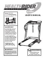 Healthrider Hreathrider S700xi User Manual preview