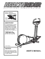 Healthrider HREL89070 User Manual preview