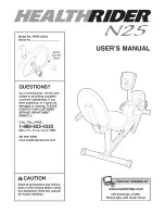 Preview for 1 page of Healthrider HREX1395.0 User Manual