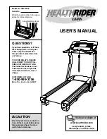 Preview for 1 page of Healthrider HRT12920 User Manual