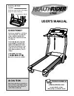 Healthrider HRT15920 User Manual preview