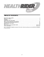 Preview for 2 page of Healthrider HRTL06900 User Manual