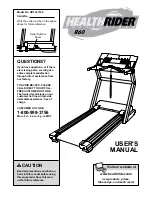 Preview for 1 page of Healthrider HRTL07120 User Manual