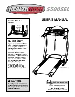 Preview for 1 page of Healthrider HRTL10910 User Manual