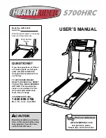 Preview for 1 page of Healthrider HRTL14910 User Manual