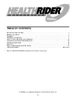 Preview for 2 page of Healthrider HRTL14911 User Manual