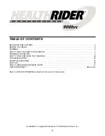 Preview for 2 page of Healthrider HRTL19913 User Manual