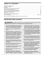 Preview for 2 page of Healthrider HRTL19990 User Manual