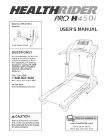 Preview for 1 page of Healthrider HRTL61706.0 User Manual