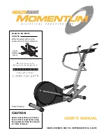 Preview for 1 page of Healthrider Momentum  831.285770 User Manual