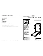 Preview for 1 page of Healthrider soft trac 225p HETL40530 User Manual