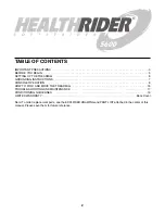 Preview for 2 page of Healthrider Softrider S600 User Manual