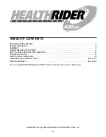 Preview for 2 page of Healthrider SoftStrider 400se User Manual