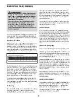 Preview for 27 page of Healthrider SoftStrider 900hrc User Manual