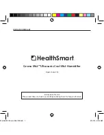 HealthSmart Cosmo Mist 40-686-000 Instruction Manual предпросмотр