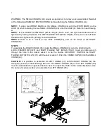 Preview for 8 page of Healthstream FAN BIKE Owner'S Manual