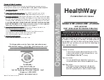 Preview for 1 page of HealthWay NR-20600-3NR Operation Manual