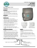 Preview for 1 page of Healthy Climate HCWB3 User Manual