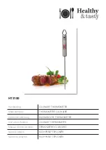 Предварительный просмотр 1 страницы Healthy&tasty HT3100 Manual