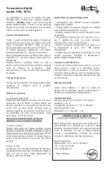 Preview for 1 page of HealthyLine SHL-T60A Quick Start Manual