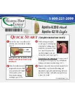 Preview for 1 page of Hearing Help Express Apollo-6200 Hawk Quick Start Manual