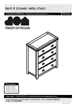 Предварительный просмотр 1 страницы Heart of House kent 4 drawer wide chest Assembly Instructions Manual