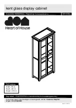 Heart of House Kent glass display cabinet 541/7791 Assembly Instructions Manual предпросмотр