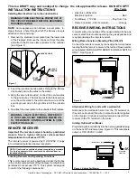 Предварительный просмотр 2 страницы Hearth and Home Technologies RCT-MLT-IV Installation And Operating Instructions Manual