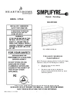 Hearth and Home Technologies Simplifyre SFE-26 Homeowner'S Installation & Operating Manual preview