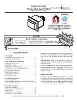 Hearth & Home PVLP-SLP-AU Installation Instructions Manual preview