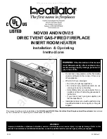 Предварительный просмотр 1 страницы Hearth Technologies Heatilator NOVi30 Installation & Operating Instructions Manual