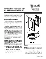 Preview for 1 page of Hearth Technologies WSK-21 Installation And Operation Instructions