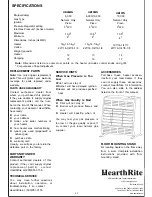 Preview for 17 page of HearthRite HB06MN-1 Owner'S Operation And Installation Manual