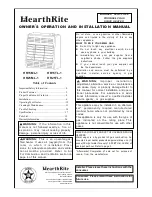 Preview for 1 page of HearthRite HR15ML-1 Owner'S Operation And Installation Manual