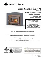 HearthStone Green Mountain Insert 70 Owner'S Manual preview