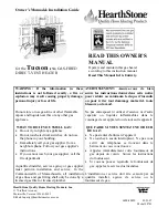 HearthStone Tucson 8701 Owner'S Manual & Installation Manual preview